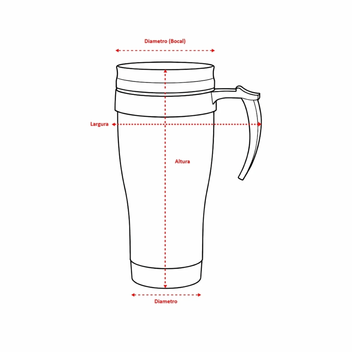 Caneca Inox 400ml